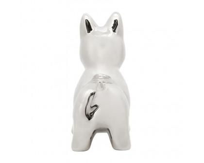 Sagebrook™ 8" Ceramic Dog Table Decor - Silver