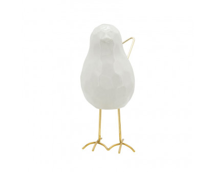 Sagebrook - 8" Bird Statuette in White