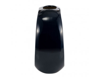 Sagebrook 11" Ceramic Oval Vase - Navy Blue