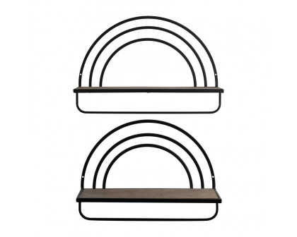 Sagebrook - Metal/Wood Heart Wall Shelves (Set Of 3)