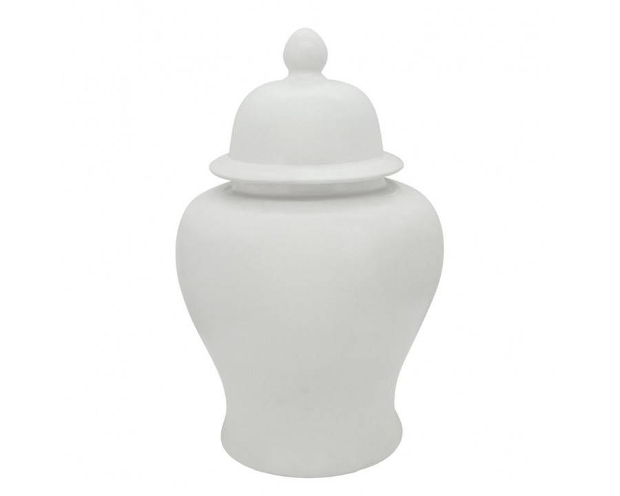 Sagebrook 28" Temple Jar - Matte Wite