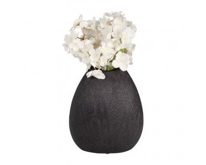 Sagebrook 11" Beaded Vase - Black