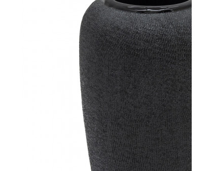 Sagebrook 12" Beaded Vase - Black