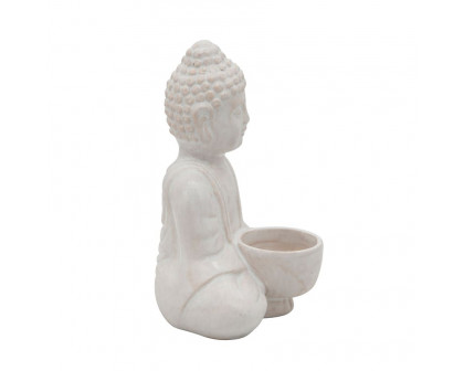 Sagebrook 6" Mini Buddha - White