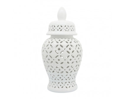 Sagebrook - 17" Cut-out Clover Temple Jar