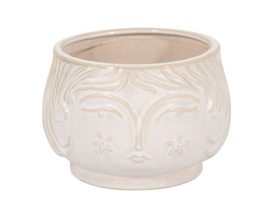 Sagebrook 7" Grandma Planter - White