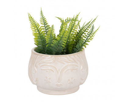 Sagebrook 7" Grandma Planter - White