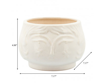 Sagebrook 7" Grandma Planter - White