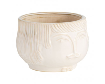 Sagebrook 7" Grandpa Planter - White