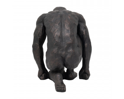 Sagebrook - 16" Resin Kneeling Man in Black