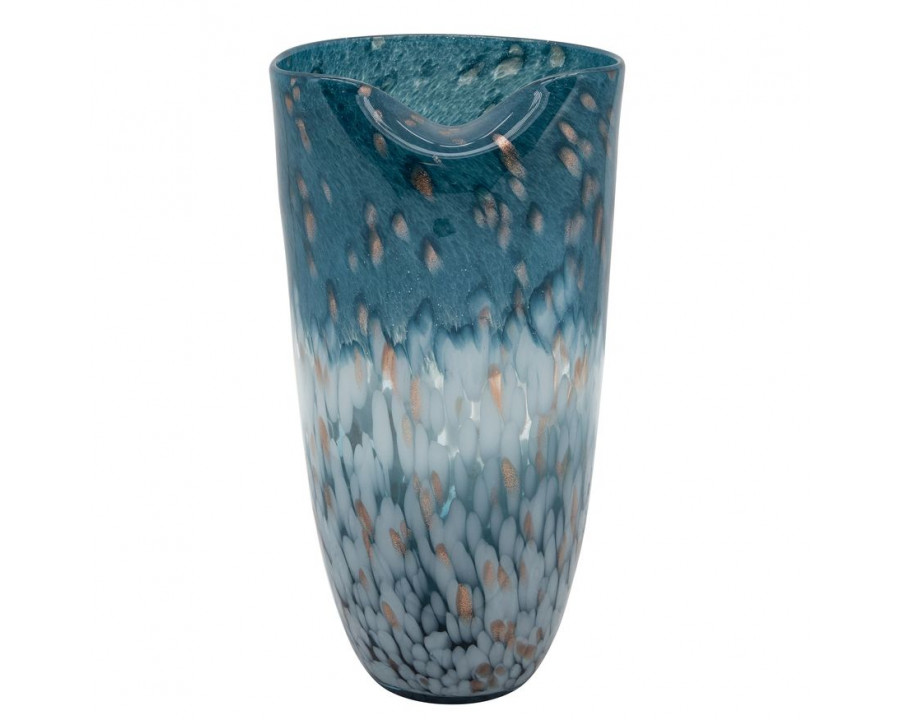 Sagebrook - Glass 14" Ocean Art Vase in Blue