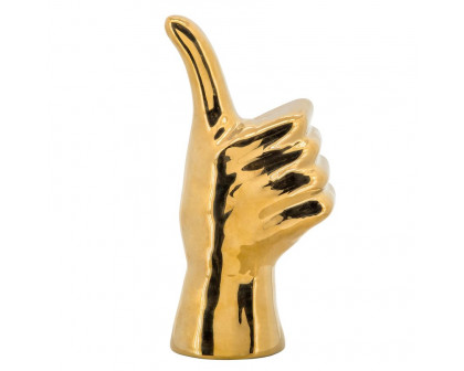 Sagebrook 9" Thumbs Up Table Decor - Gold