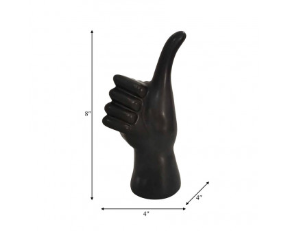 Sagebrook 9" Thumbs Up Table Decor - Black