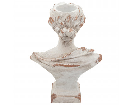 Sagebrook 21" Resin Lady with Laurels - White