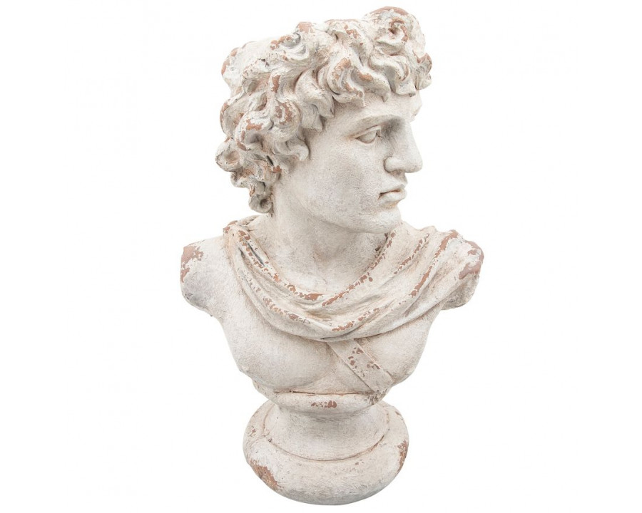 Sagebrook Resin David Bust - Antique White