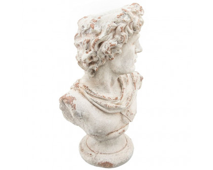 Sagebrook Resin David Bust - Antique White