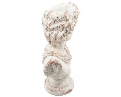 Sagebrook Resin David Bust - Antique White