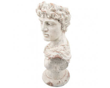 Sagebrook Resin David Bust - Antique White