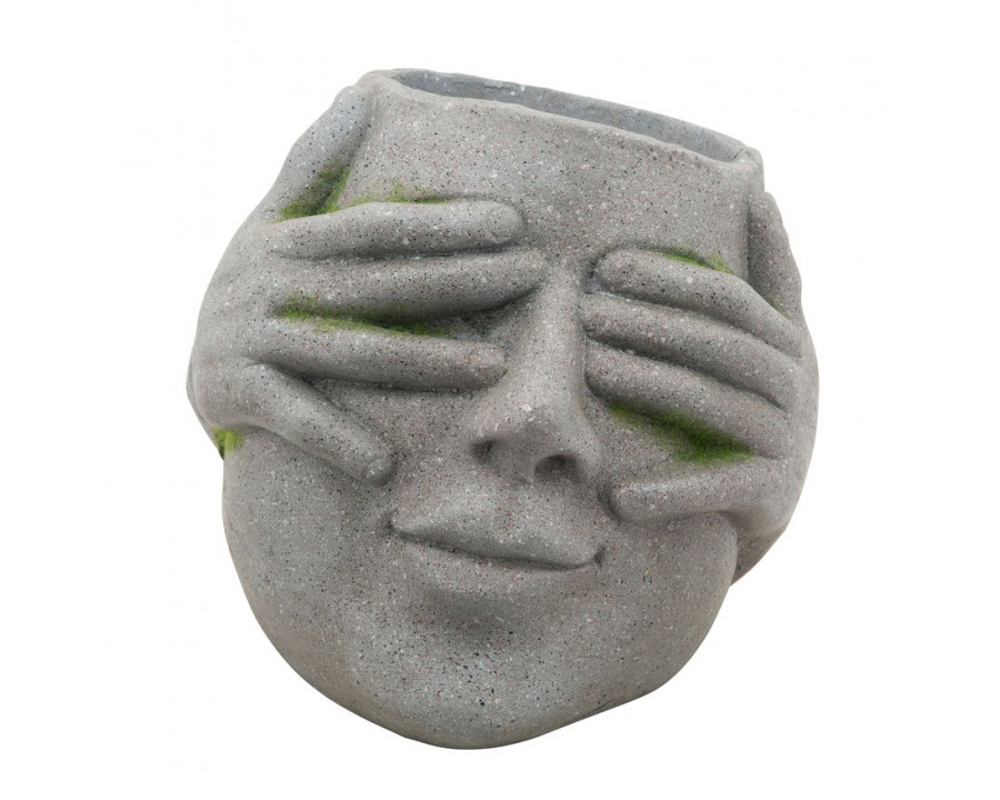 Sagebrook Resin No See Planter - Gray