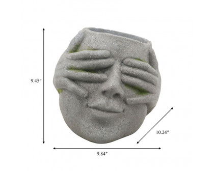 Sagebrook Resin No See Planter - Gray