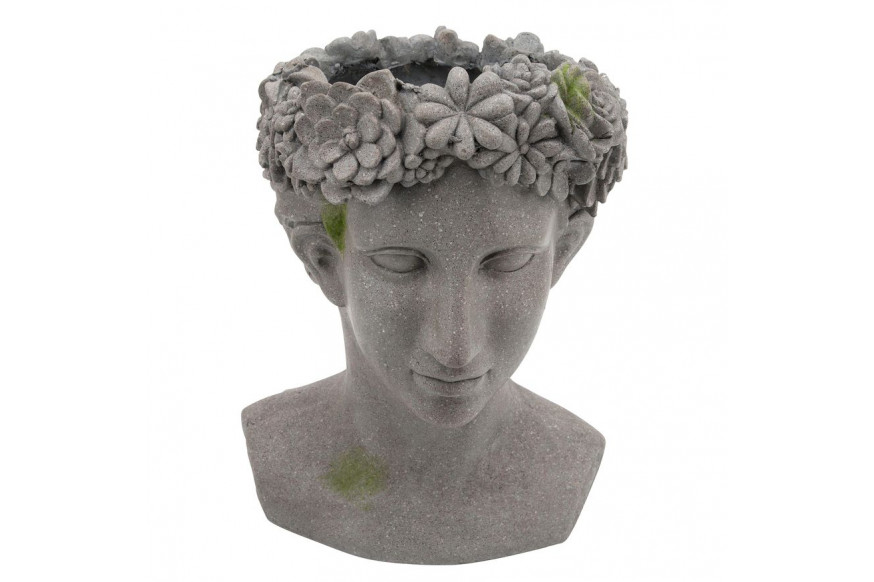 Sagebrook™ Resin Lady With Daisies Planter - Gray