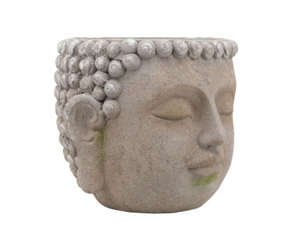 Sagebrook Resin Buddha Head Planter - Gray