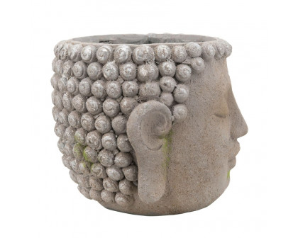 Sagebrook Resin Buddha Head Planter - Gray