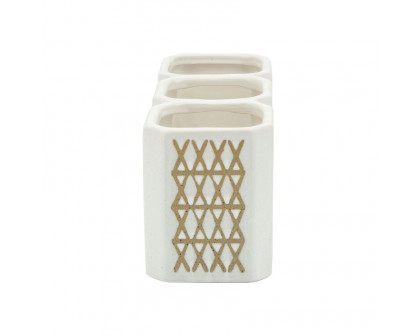 Sagebrook 3-cup X-pen Holder - Beige