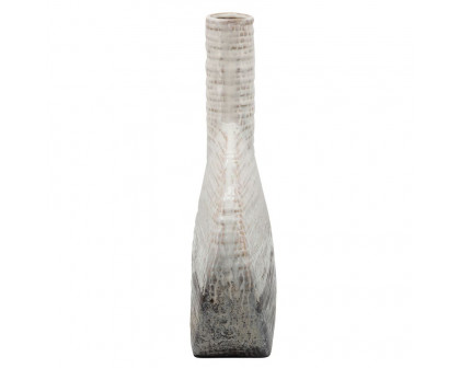 Sagebrook - 14" Textured Oval 2-tone Vase in Beige