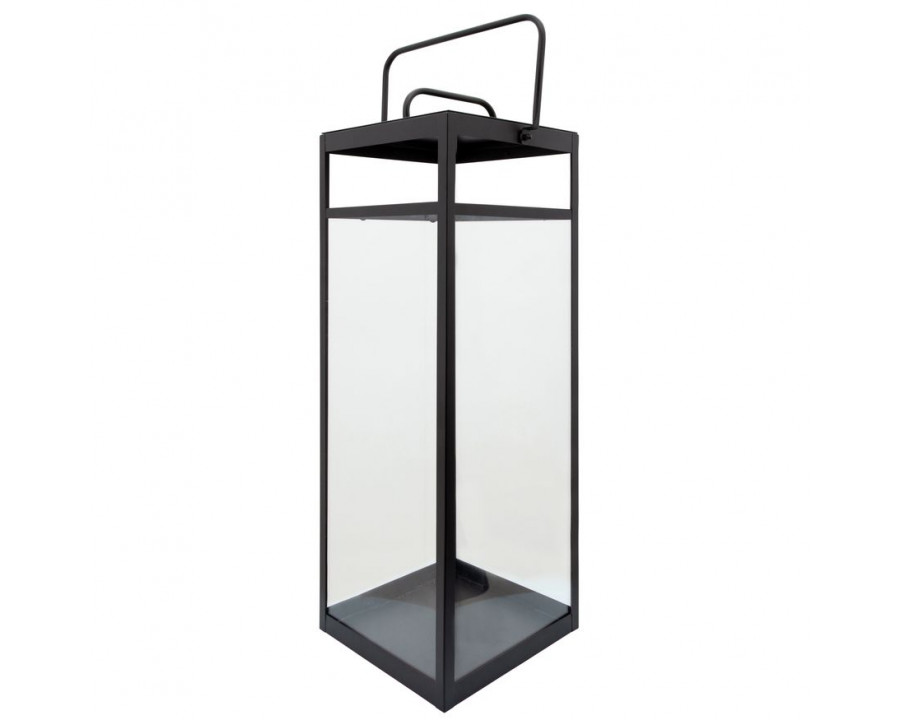 Sagebrook - 29" Metal Rectangular Lantern in Black