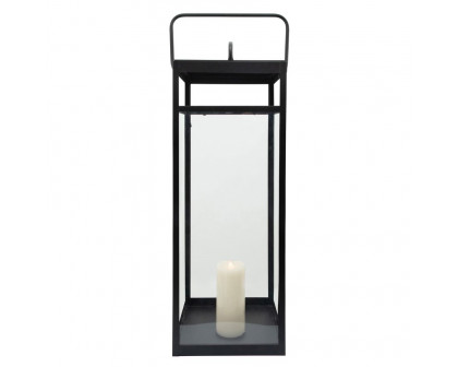 Sagebrook - 29" Metal Rectangular Lantern in Black