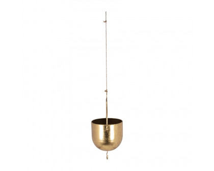 Sagebrook 6" Metal Hanging Planter - Gold