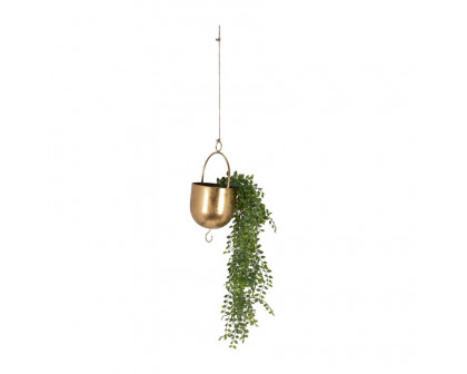 Sagebrook 6" Metal Hanging Planter - Gold