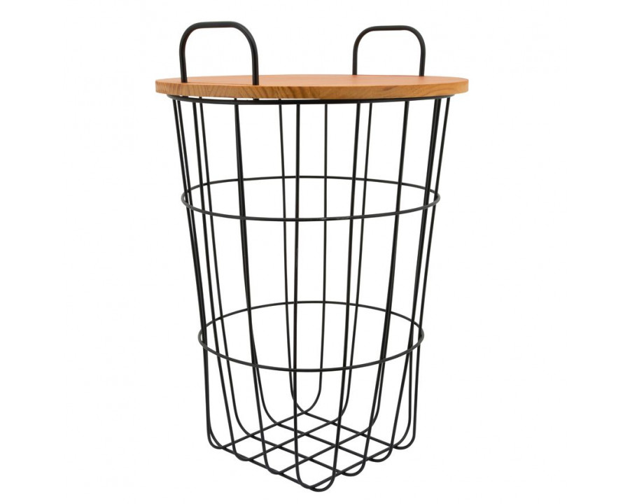 Sagebrook - 22" Metal Storage Basket in Brown