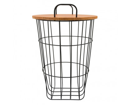 Sagebrook - 22" Metal Storage Basket in Brown