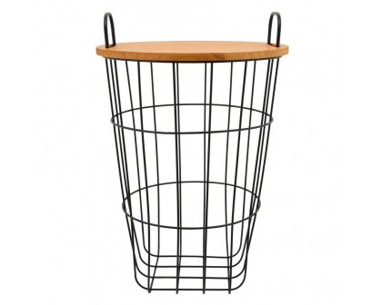 Sagebrook - 22" Metal Storage Basket in Brown