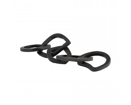 Sagebrook - 17" Metal 5-Link Chains in Black