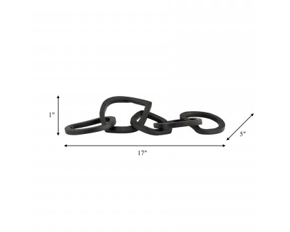 Sagebrook - 17" Metal 5-Link Chains in Black