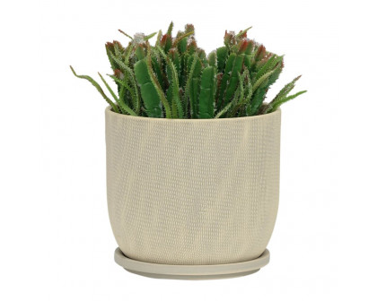 Sagebrook™ 8" Mesh Planter with Saucer - Sage