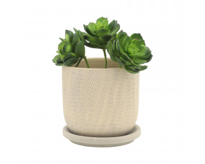 Sagebrook™ 6" Mesh Planter with Saucer (Set Of 2) - Sage