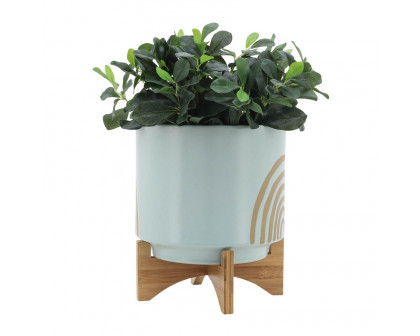 Sagebrook 10" Arch Planter With Stand - Mint