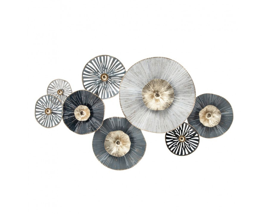 Sagebrook - Metal 2-Dimensional Lily Pads in Gray