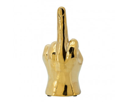 Sagebrook 8" Dirty Finger Sign - Gold