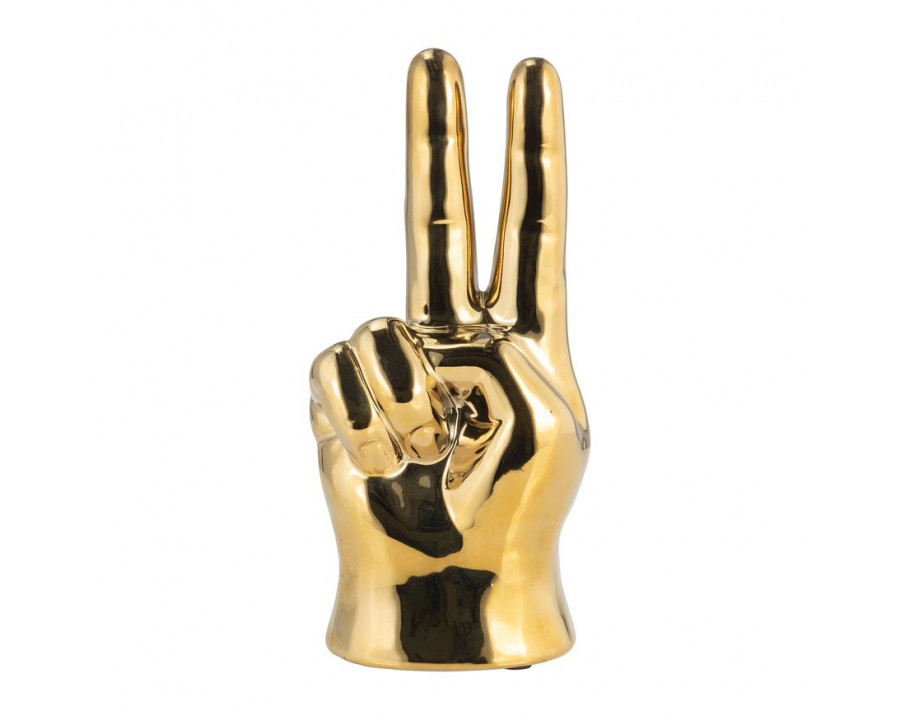 Sagebrook 8" Peace Sign - Gold