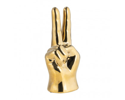 Sagebrook 8" Peace Sign - Gold