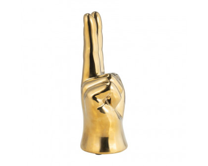 Sagebrook 8" Peace Sign - Gold