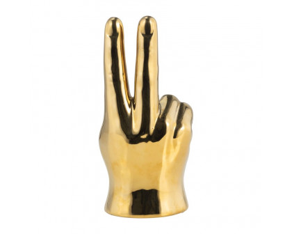 Sagebrook 8" Peace Sign - Gold