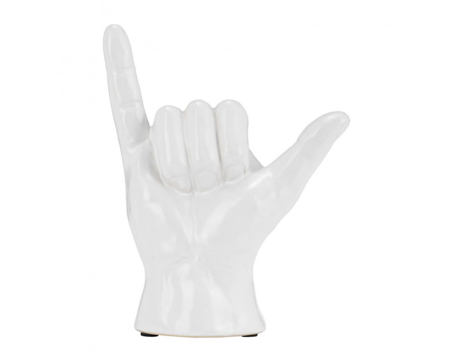 Sagebrook 7" "Hang Loose" Hand - White