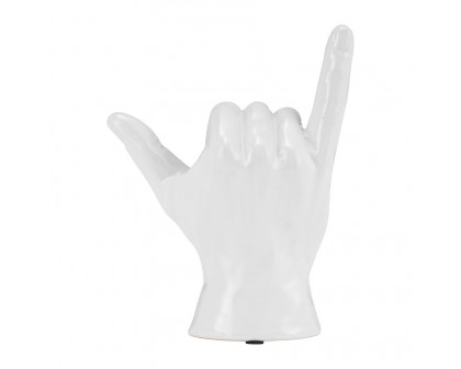 Sagebrook 7" "Hang Loose" Hand - White