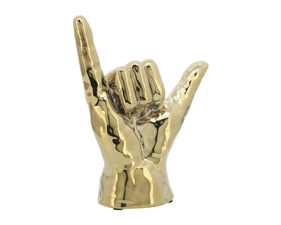 Sagebrook 7" "Hang Loose" Hand - Gold